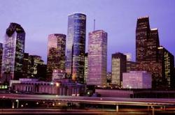 Arial View of Houston Skyline